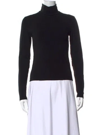 Pre-owned Sprwmn Turtleneck Long Sleeve Top In Black