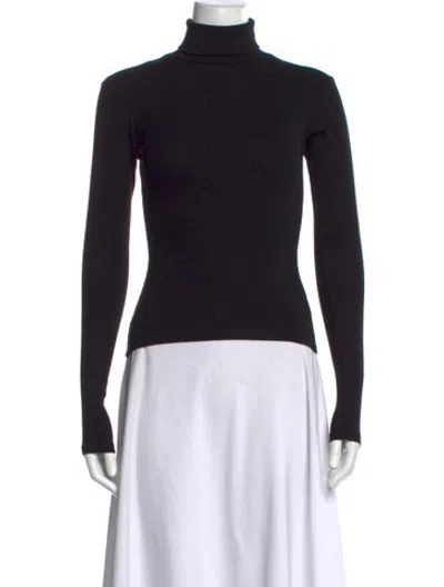 Pre-owned Sprwmn Turtleneck Long Sleeve Top In Black