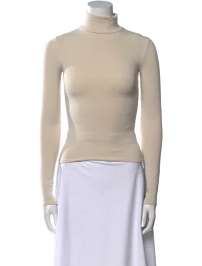 Pre-owned Sprwmn Turtleneck Long Sleeve Top In Neutral