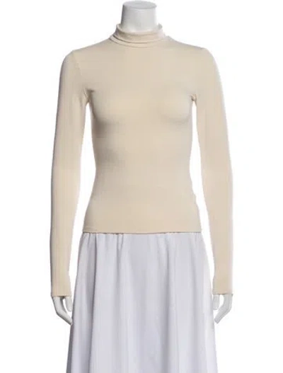 Pre-owned Sprwmn Turtleneck Long Sleeve Top In Neutral