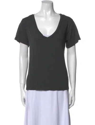 Pre-owned Sprwmn V-neck Short Sleeve T-shirt In Gray