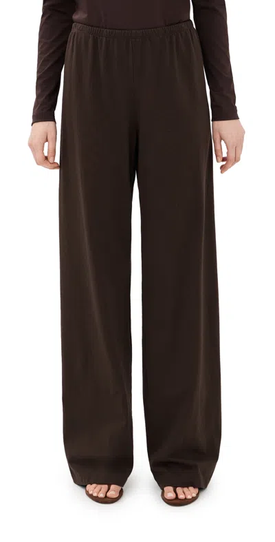 Sprwmn Wide Leg Easy Pants Americano In Brown
