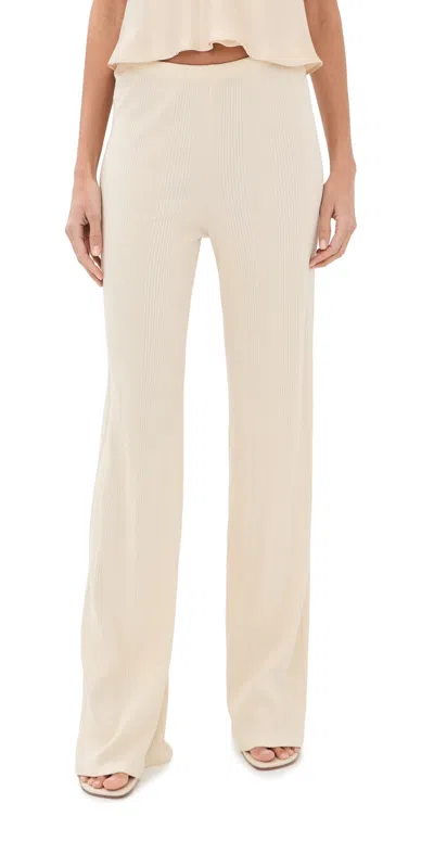 Sprwmn Wide Leg Easy Pants Creme In Sand