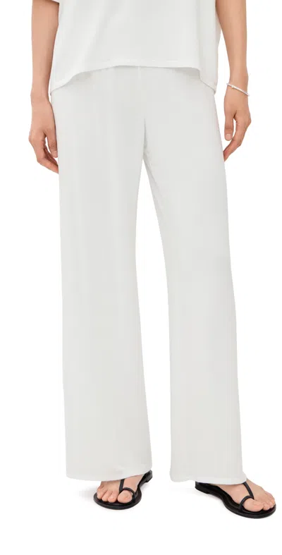 Sprwmn Wide Leg Easy Pants White