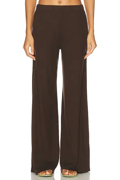 Sprwmn Wide Leg Pant In Brown