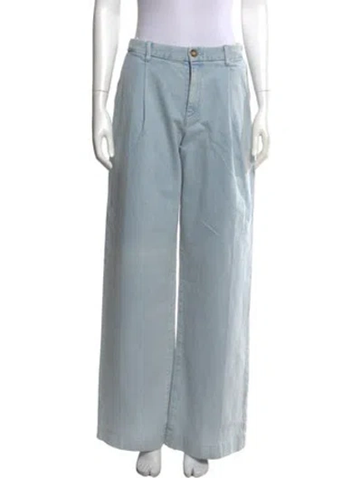 Pre-owned Sprwmn Wide Leg Pants In Blue