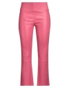 Sprwmn Woman Pants Fuchsia Size M Soft Leather In Pink