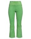 Sprwmn Woman Pants Green Size L Soft Leather