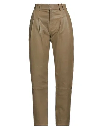 Sprwmn Woman Pants Military Green Size L Lambskin