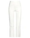 Sprwmn Woman Pants Off White Size L Soft Leather