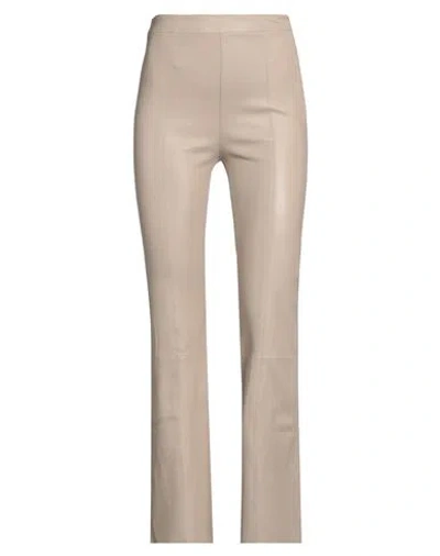 Sprwmn Woman Pants Sand Size L Lambskin In Beige