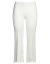 Sprwmn Woman Pants White Size L Rayon, Nylon, Elastane In White