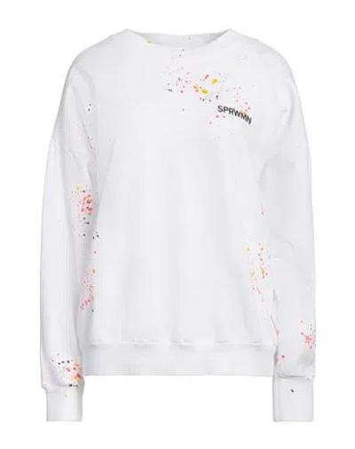 Sprwmn Woman Sweatshirt White Size M Cotton