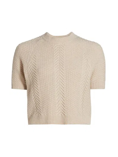 Sprwmn Women's Cable-knit Cashmere Sweater In Neutral