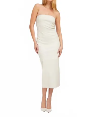 Sprwmn Women's Leather Tube Dress In Shell In White