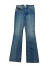 Sprwmn Women's Micro Flare Denim Jeans In Blue In Blue