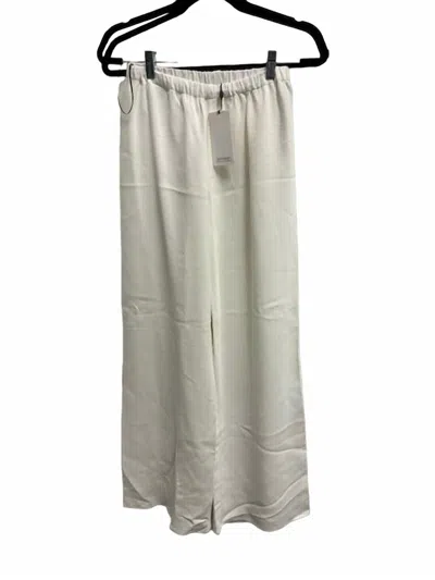 Sprwmn Women's Pull On Wide Pant In White