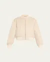 Sprwmn Wool Bomber Jacket In Off White