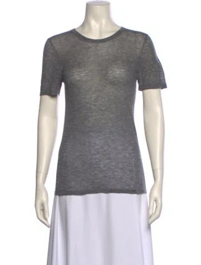 Pre-owned Sprwmn Wool Scoop Neck T-shirt W/ Tags In Gray