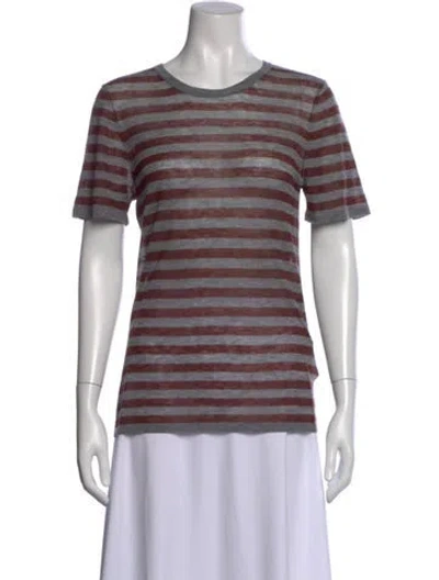 Pre-owned Sprwmn Wool Striped T-shirt In Red
