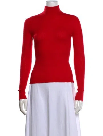 Pre-owned Sprwmn Wool Turtleneck Sweater In Red