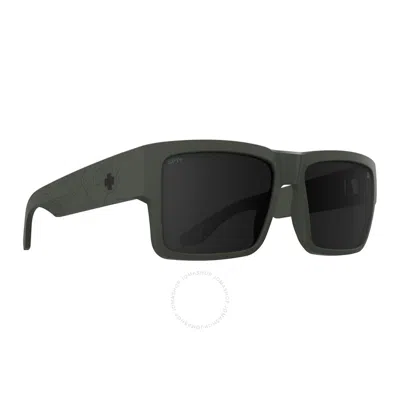 Spy Cyrus Happy Grey Green Square Unisex Sunglasses 6700000000255 In Black