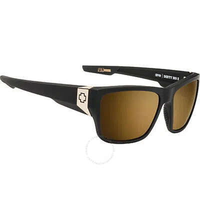 Spy Dirty Mo 2 Hd Plus Bronze With Gold Spectra Mirror Wrap Men's Sunglasses 6700000000016 In Black
