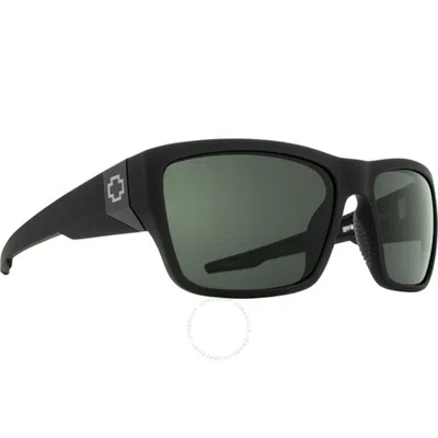 Spy Dirty Mo 2 Hd Plus Grey Green Polarized Wrap Men's Sunglasses 6700000000015 In Black