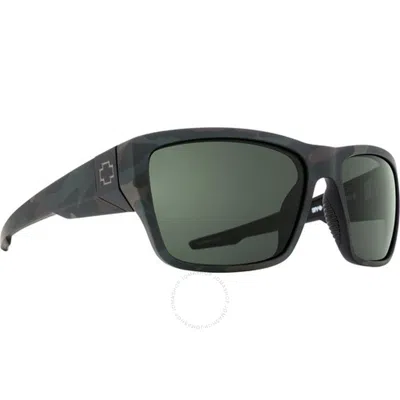 Spy Dirty Mo 2 Hd Plus Grey Green Polarized Wrap Men's Sunglasses 6700000000017 In Black