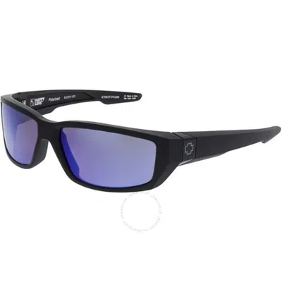 Spy Dirty Mo Happy Bronze Polar With Blue Spectra Wrap Men's Sunglasses 670937374280 In Black