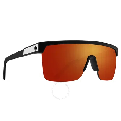 Spy Flynn 5050 Happy Boost Polarized Orange Mirror Shield Unisex Sunglasses 6700000000209 In Black
