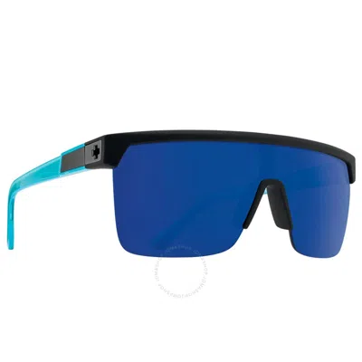 Spy Flynn 5050 Hd Plus Gray Green With Dark Blue Spectra Mirror Shield Unisex Sunglasses 67000000000