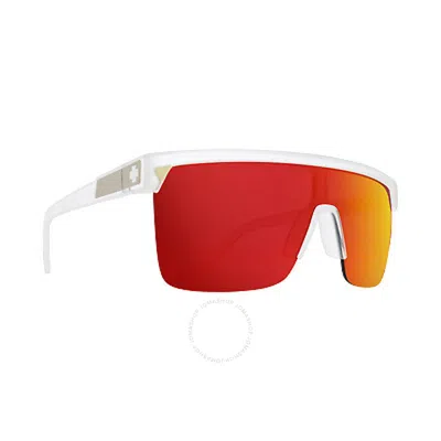 Spy Flynn 5050 Hd Plus Gray Green With Red Spectra Mirror Shield Unisex Sunglasses 6700000000045