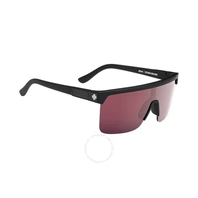 Spy Flynn 5050 Hd Plus Rose With Silver Spectra Mirror Shield Unisex Sunglasses 6700000000051 In Black