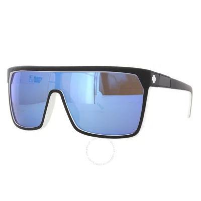 Spy Flynn Hd Plus Grey Green With Light Blue Spectra Mirror Shield Unisex Sunglasses 670323209437