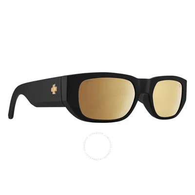 Spy Genre Club Midnight Happy Bronze Gold Spectra Mirror Rectangular Unisex Sunglasses 1800000000051 In Black