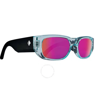 Spy Genre Happy Gray With Purple Spectra Mirror Rectangular Unisex Sunglasses 6700000000136