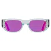 Spy Genre Happy Gray With Purple Spectra Mirror Rectangular Unisex Sunglasses 6700000000136 In Multi