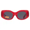 Spy Hangout Grey Cat Eye Ladies Sunglasses 6700000000179 In Red