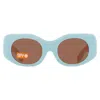 Spy Hangout Happy Bronze Cat Eye Ladies Sunglasses 6700000000247 In Blue