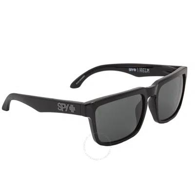 Spy Helm Hd Plus Gray Green Square Unisex Sunglasses 673015038863 In Black