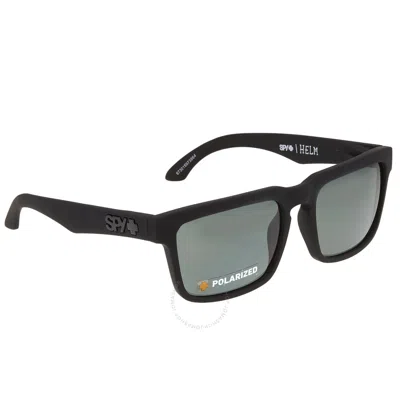 Spy Helm Hd Plus Gray Green Square Unisex Sunglasses 673015973864 In Blue