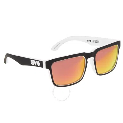 Spy Helm Hd Plus Gray Green With Red Spectra Square Sunglasses 673015209365 In Grey/green/white/red