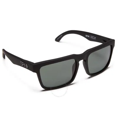Spy Helm Hd Plus Grey Green Square Unisex Sunglasses 673015973863 In Black