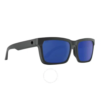 Spy Helm Tech Happy Gray Green Polar With Dark Blue Spectra Mirror Rectangular Unisex Sunglasses 670 In Black