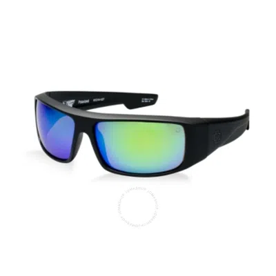 Spy Logan Hd Plus Bronze Polar With Green Spectra Mirror Wrap Men's Sunglasses 670939374861 In Black
