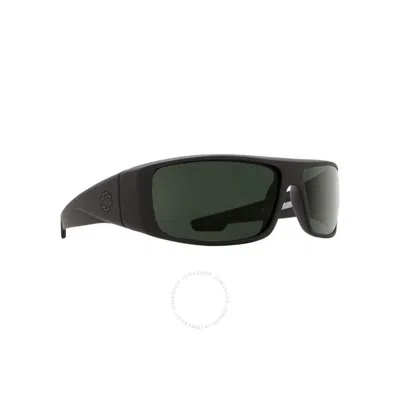 Spy Logan Hd Plus Gray Green Polarized Wrap Men's Sunglasses 670939973864 In Black