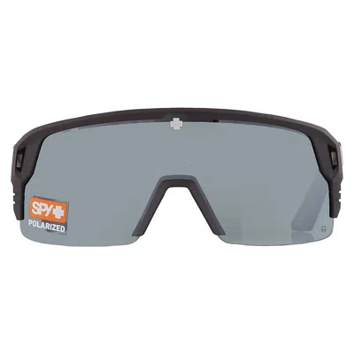 Spy Monolith 5050 Happy Gray Green Polarized With Black Spectra Mirror Shield Unisex Sunglasses 67000000 In Grey