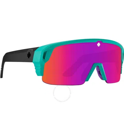 Spy Monolith 5050 Happy Gray Green With Pink Spectra Mirror Shield Unisex Sunglasses 6700000000158
