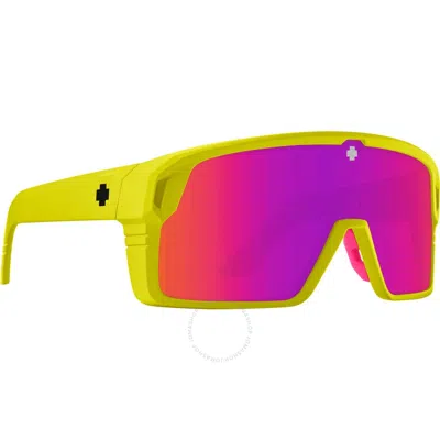 Spy Monolith Happy Gray Green With Pink Spectra Mirror Shield Unisex Sunglasses 6700000000152 In Multi